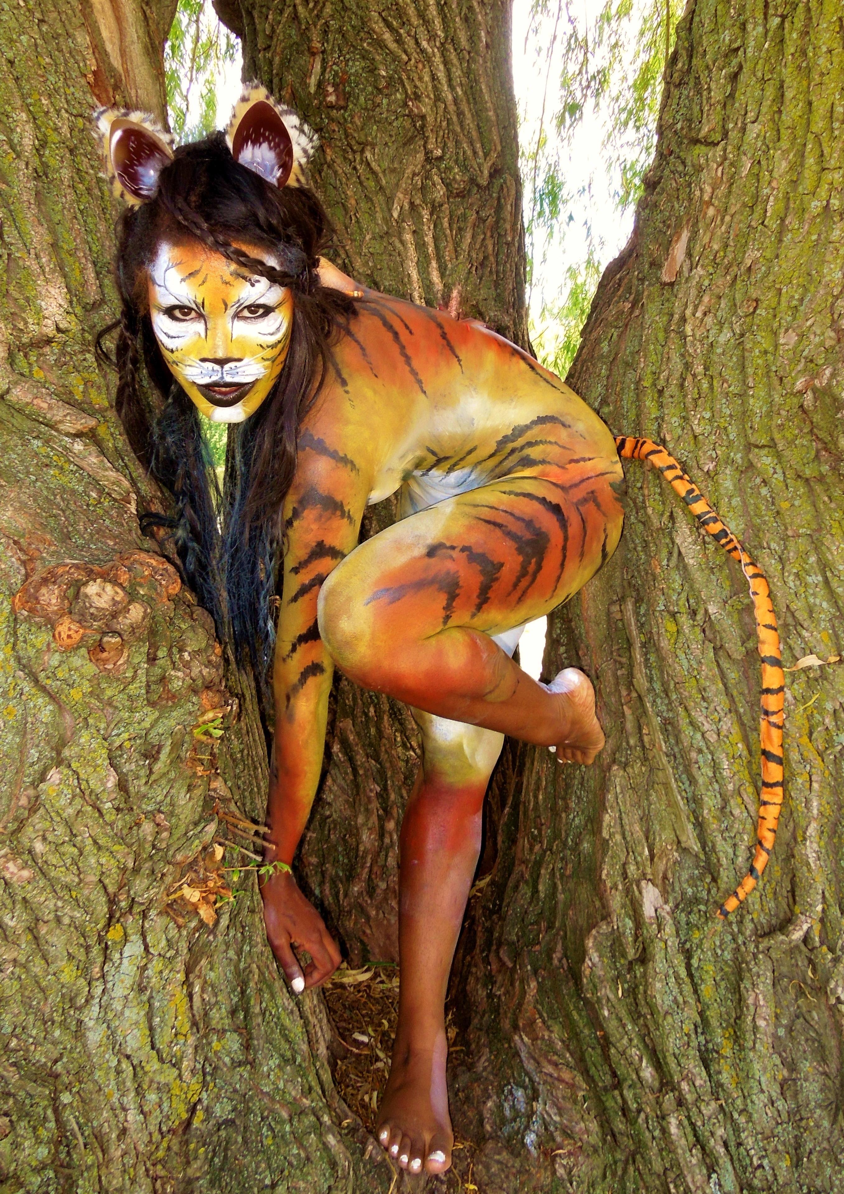 Bodypainted Tigress